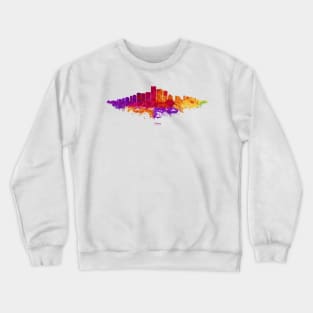 Phoenix City Skyline - Watercolor Red, orange, purple Crewneck Sweatshirt